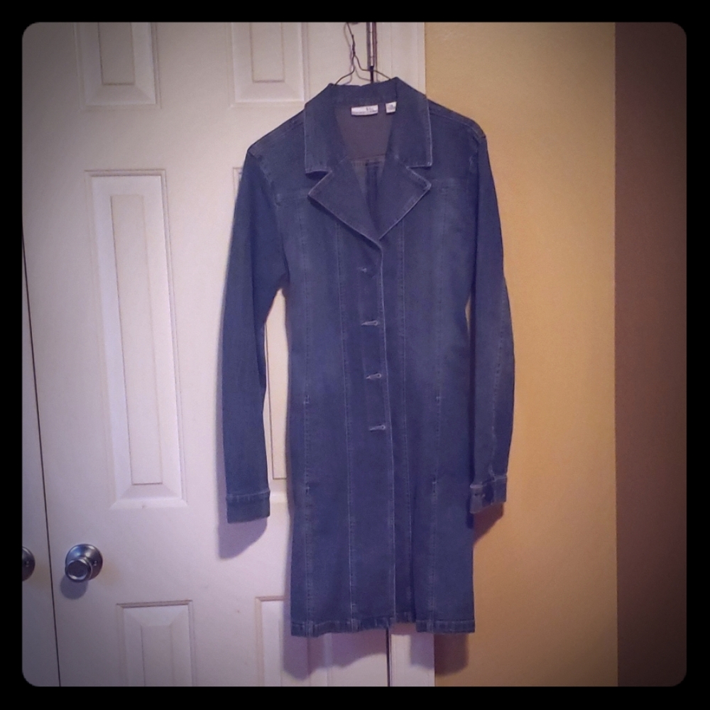 Halogen denim dress jacket